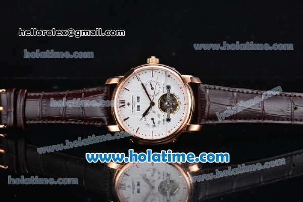 Vacheron Constantin Matle Asia Automatic Rose Gold Case with White Dial and Stick Markers - Click Image to Close